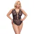 Cottelli Curves Plus Size - body transparent cu model - negru
