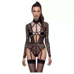 Cottelli - body transparent cu bretele - negru