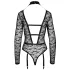 Cottelli - body transparent cu bretele - negru - M