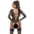 Cottelli - body transparent cu bretele negre - L
