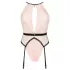 Obsessive - body sexy cu portjartier - roz - L/XL