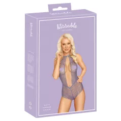 Kissable - body din dantelă cu guler la gât - mov - L/XL