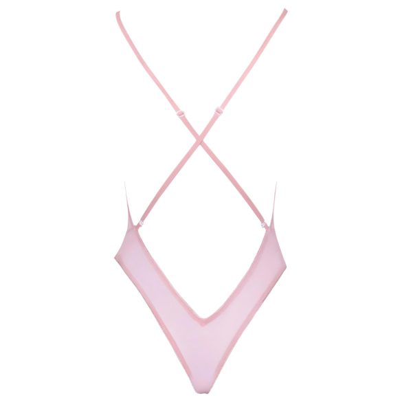 Kissable - body damă cu broderie florală roz