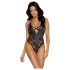 Cottelli Party - body cu model floral - negru