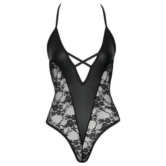 Cottelli Party - body cu model floral - negru - M