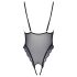 Cottelli - body din dantelă deschis, brodat - negru-mov