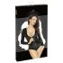 Noir - body negru cu mâneci lungi lucioase - XL