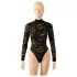Cottelli - body din dantelă cu mânecă lungă (negru) - S