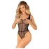 Obsessive - body sexy transparent deschis neț negru - S-L