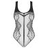 Obsessive - body erotic transparent, deschis, negru - S-L