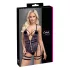 Cottelli - body erotic cu bretele și deschidere - negru
