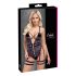 Cottelli - body sexy deschis cu bretele (negru) - M