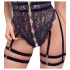 Cottelli - body erotic cu bretele și deschidere - negru - L