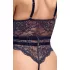 Cottelli - body erotic cu bretele și deschidere - negru - L