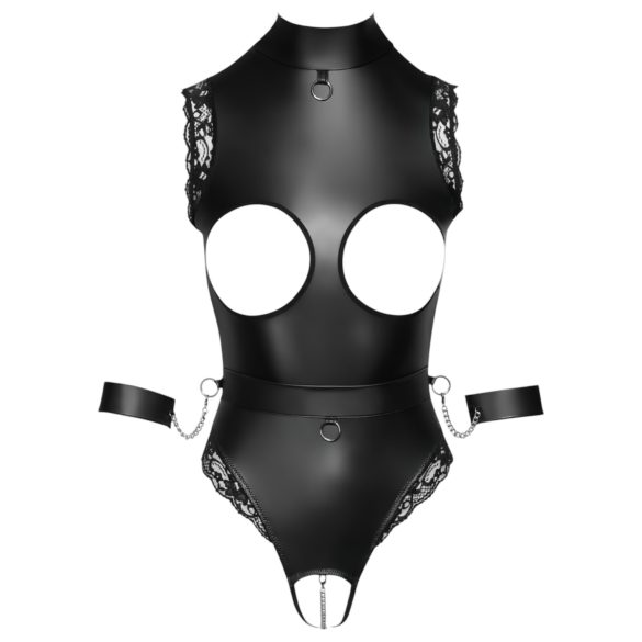 Cottelli Bondage - body deschis cu sâni goi - negru - L