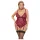 Cottelli Curves - body din dantelă cu lanțuri - roșu - 3XL