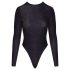 Cottelli - body strălucitor cu spatele deschis (negru) - M