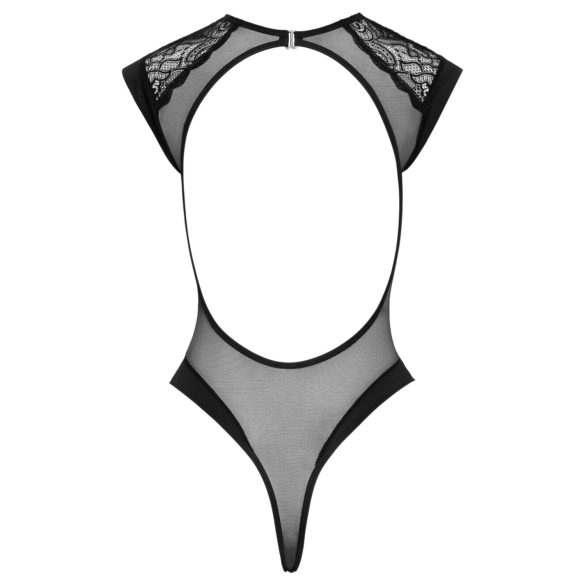 Cottelli - body dantelă transparentă - negru