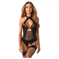 Obsessive - body damă transparent lucios - negru
