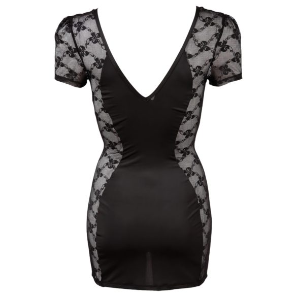 Cottelli - Rochie sexy cu dantelă și fundiță - negru