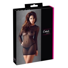 Cottelli - rochie transparentă (neagră)