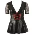 Cottelli Plus Size - rochie lucioasă cu corset roșu - negru