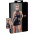 Cottelli - rochie mini cu dantelă lucioasă cu guler - negru