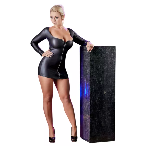 Cottelli - rochie sexy petrecere - cu fermoar cu strasuri - negru