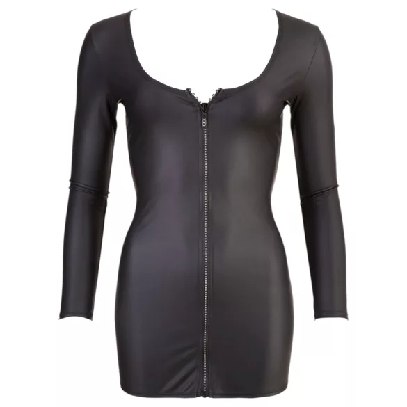 Cottelli - rochie sexy petrecere - cu fermoar cu strasuri - negru - XL