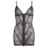 Cottelli - Rochie dantelă neagră cu dungi strălucitoare - XL