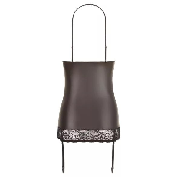 Abierta Fina - rochie mini sexy - aspect strălucitor - negru - L