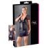 Cottelli Plus Size - Rochie combinată cu fundiță și dantelă (negru) - 4XL