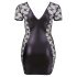 Cottelli Plus Size - Rochie combinată cu fundiță și dantelă (negru) - 4XL