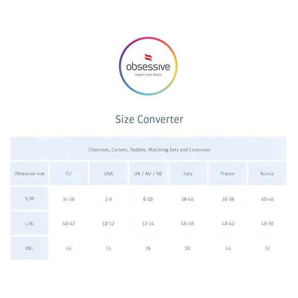 Obsessive - Babydoll și tanga sexy - dantelă roșie - L/XL