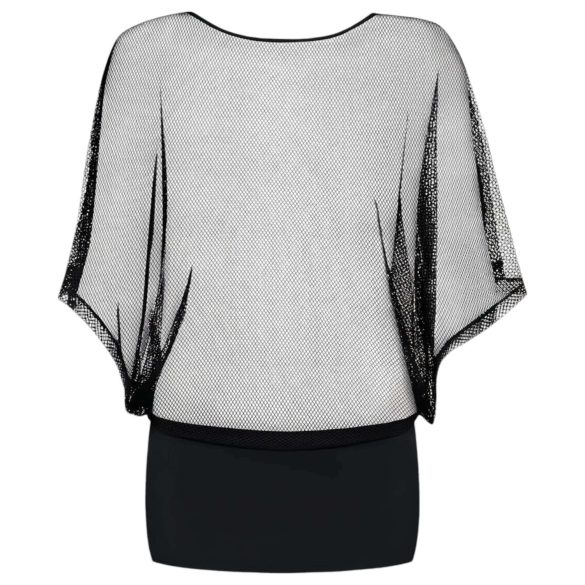 Obsessive - Rochie mini transparentă și tanga - negru - L/XL