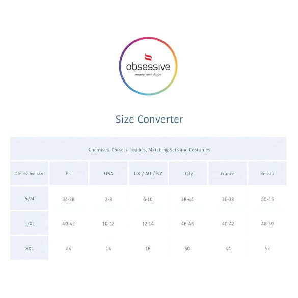 Obsessive - Rochie mini transparentă și tanga - negru - L/XL