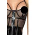 Noir - rochie latex cu inserții plasă - negru - XL