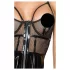 Noir - rochie latex cu inserții plasă - negru - XL