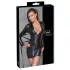 Cottelli Bondage - Rochie latex lucios cu element de imobilizare - negru - M