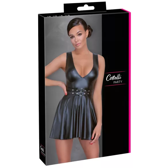 Cottelli - rochie plisată cu curea - negru - L