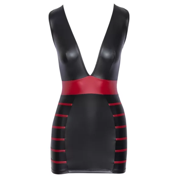 Cottelli Party - rochie mulată cu dungi (negru-roșu)