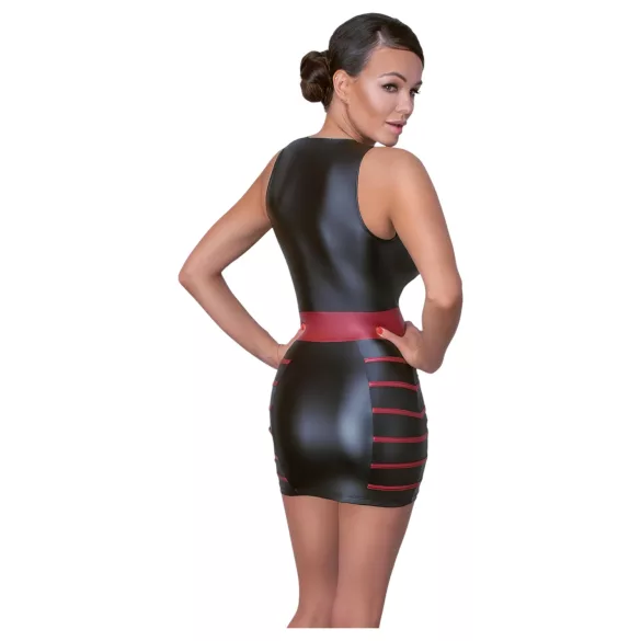 Cottelli Party - rochie mulată cu dungi (negru-roșu)