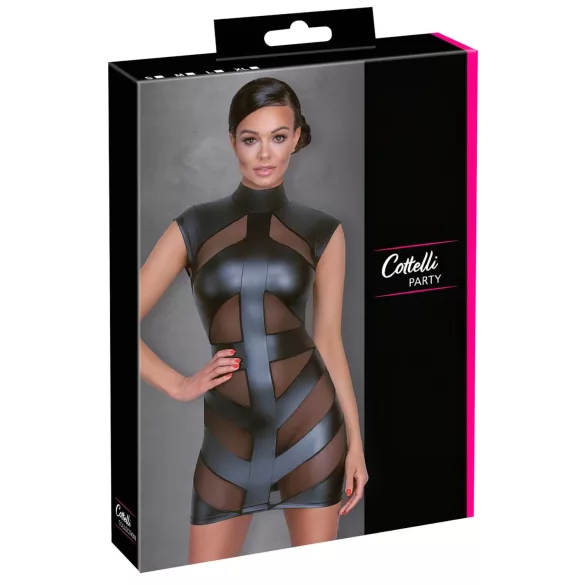 Cottelli - rochie mulată lucioasă - negru