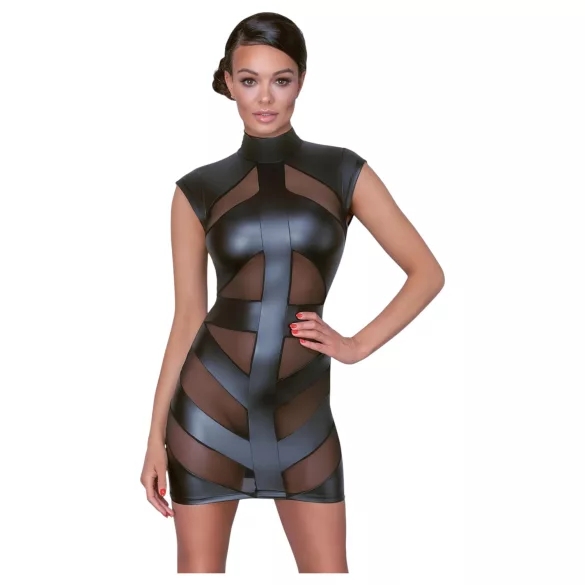 Cottelli - rochie mulată lucioasă - negru - M