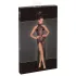 Noir - rochie lungă transparentă cu flori - negru - XL
