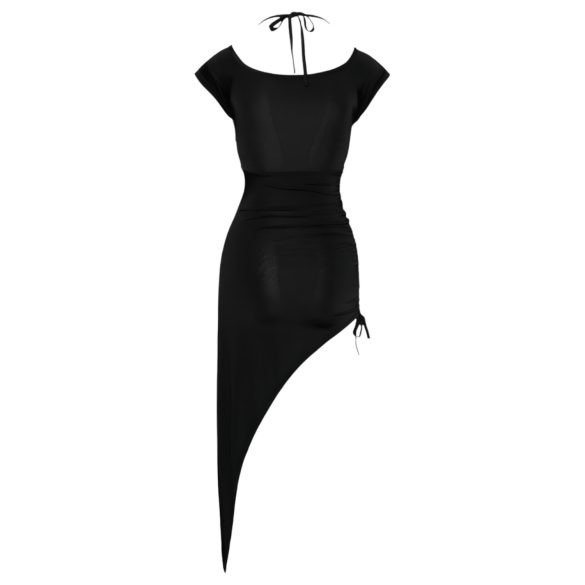 Cottelli Party - rochie asimetrică cu inel - negru - L