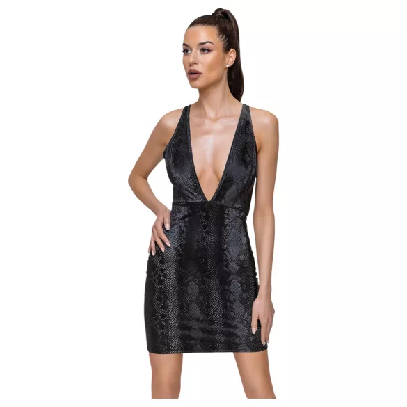 Cottelli Party - rochie cu model piele de șarpe (negru) - M