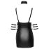 Rochie mini strălucitoare cu guler Cottelli Bondage (negru)