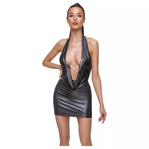 Cottelli Party - rochie cu guler la gât (argintie) - M