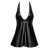 Noir - rochie mini scurtă cu model piele de șarpe - negru